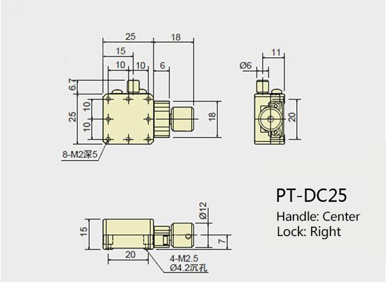 PT-DC25/DC40/DC60 手動(dòng)平移臺(tái) X軸燕尾式微調(diào)架 燕尾式位移臺(tái) PT-DC25/DC40/DC60 手動(dòng)平移臺(tái) X軸燕尾式微調(diào)架 燕尾式位移臺(tái)