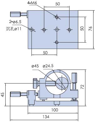 PGG201-45 激光管架 PGG201-45 激光管架