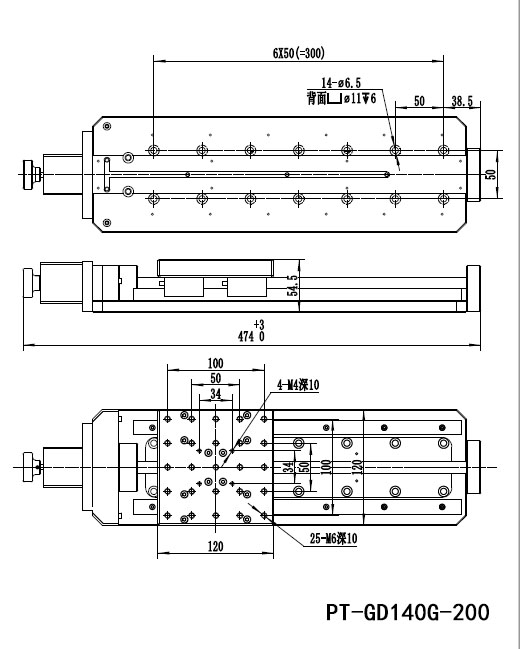 PT-GD140G 高精度電動平移臺 X軸位移臺 位移臺 平移臺 平臺 滑臺 PT-GD140G 高精度電動平移臺 X軸位移臺 位移臺 平移臺 平臺 滑臺