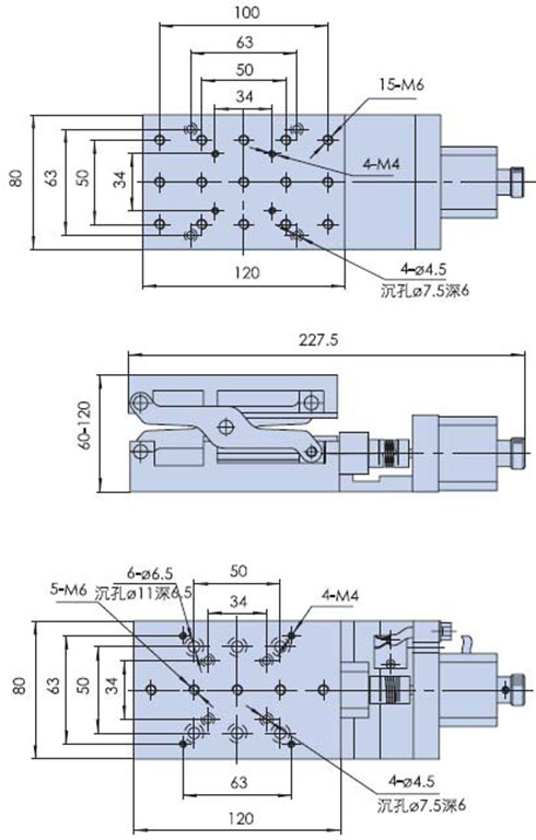 精密型電動平移臺XYZ組合臺Z軸升降XY平臺 PT-XY50 PT-GD401 精密型電動平移臺XYZ組合臺Z軸升降XY平臺 PT-XY50 PT-GD401